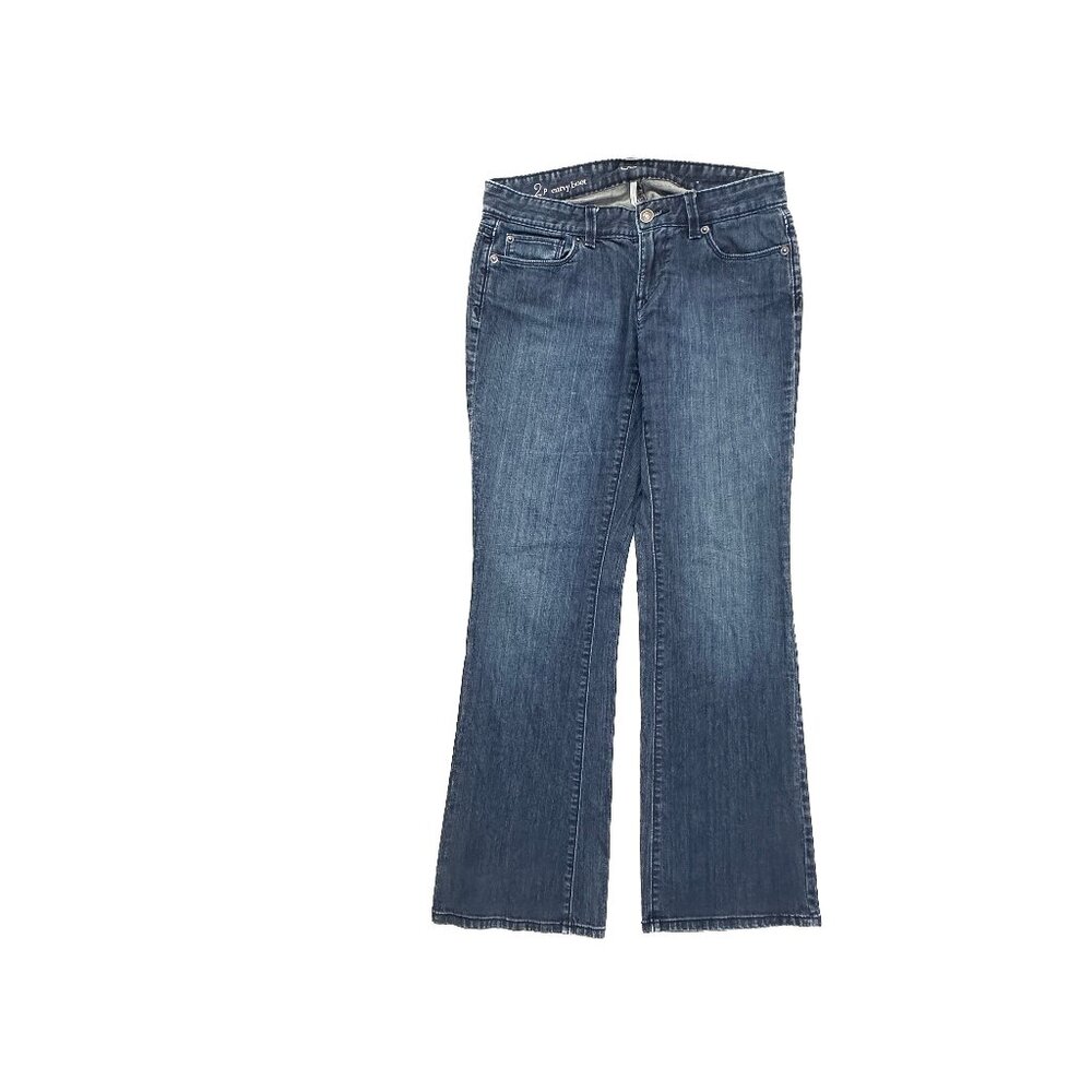 Loft‎ Curvy Boot Women's size 2P Dark Wash Blue Denim Jeans